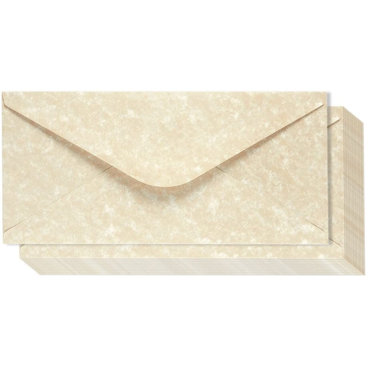 Best Paper Greetings Parchment Envelopes - 8.75 x 4 In, Cream, Flat, 48-Pack - Vintage Style Stationery Envelopes for Wedding Invitations & Business Correspondence